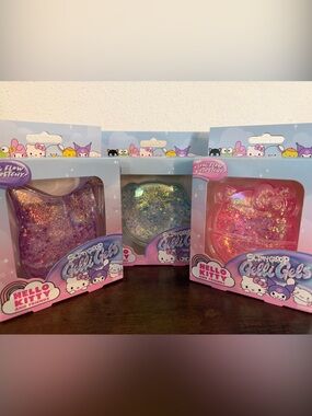 Hello Kitty Glitter Gel Slimy Goop Trio